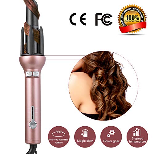 Automatic Hair Curler Hair Ceramic Curling Iron Automatic Hair Curling Wand Professional Automatic Hair Curler Instant Heat Wavy Curling Wand with Auto Rotating