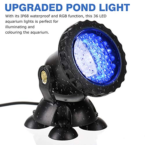 DOCEAN Pond Lights Submersible Spotlight 36 LED with 16 Color, 4 Modes