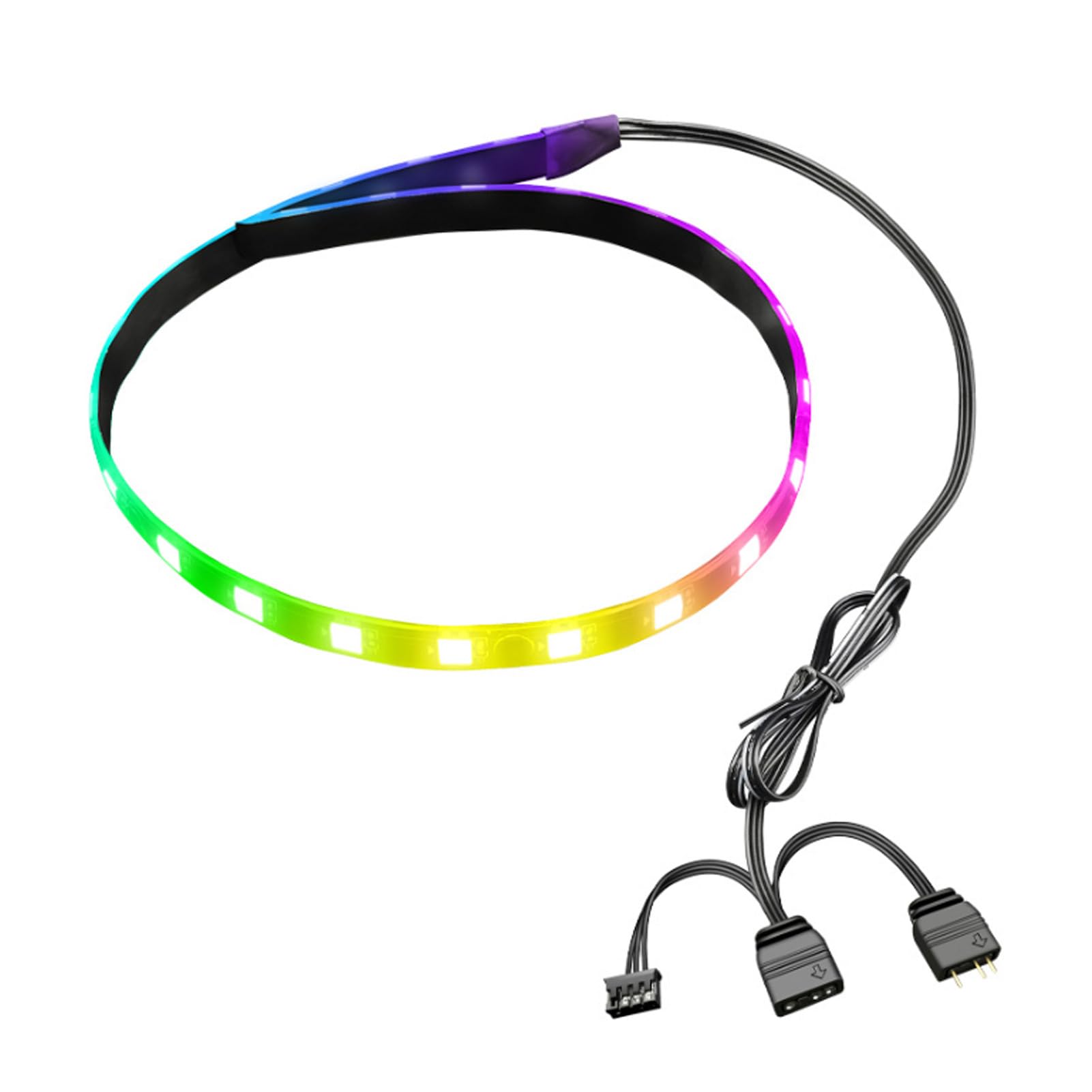 PC RGB Led Strip Light, 15.7in Magnetic Strip, Compatible with Aura, Mystic Light, Aura, RGB Funsion - 5V Headers