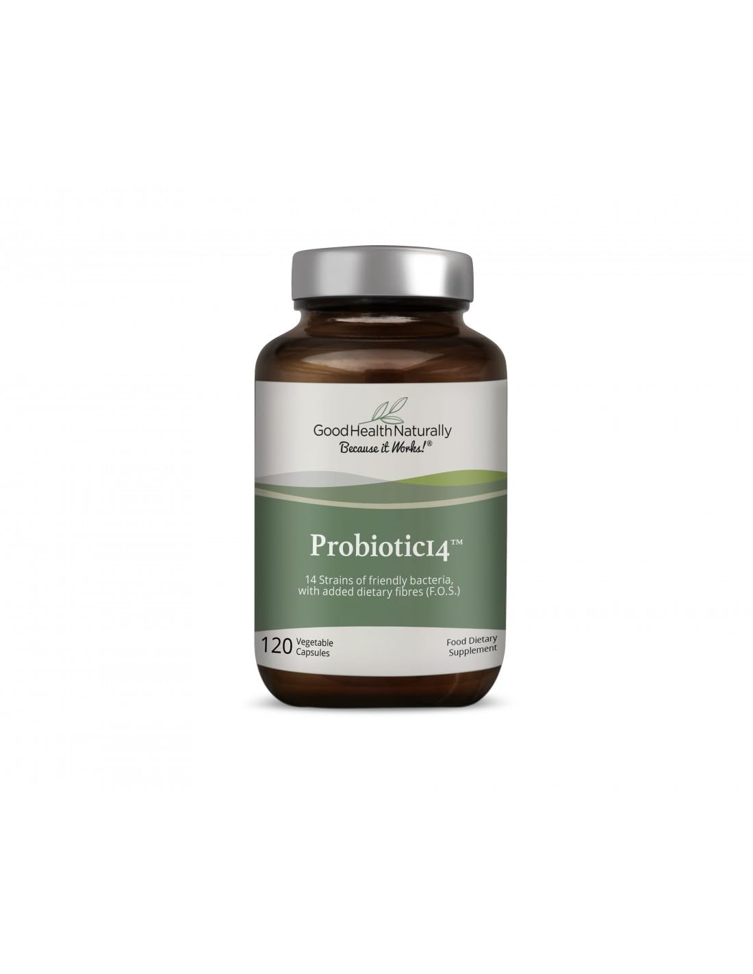 Probiotic 14 Tablets - for Digestive and Colon Cleanse, Weight Loss Support, Immune System Booster | 120 Veggie Capsules - Good Health Naturally