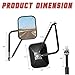BUNKER INDUST Side View Mirror, Shake-proof Off-Road Door Off Mirrors 4x4 Doorless Quick Release Rectangular Adventure Mirrors, Bolt-on Door Hinge Mirror for Jeep Wrangler TJ JK JL CJ,1 Pair