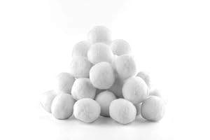 MOTUZP Fake Snowballs Indoor Snowball Fight Set Realistic White Snowballs for Indoor and Outdoor Snow Fight or Toss Game