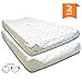 Changing Pad Covers, Baby Cradle Sheet 2 Pack - 100% Jersey Cotton Sheets, Grey and White - Unisex Design for Baby Boy or Girl - Chevron and Curly Swirls