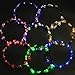 LED Flower Crown,Coxeer 8PCS LED Flower Wreath Headband Luminous 10 LED Flower Headpiece Flower Headdress for Girls Women Wedding,Holiday, Gifts Dress Up Accessories,Photography,Halloween Party