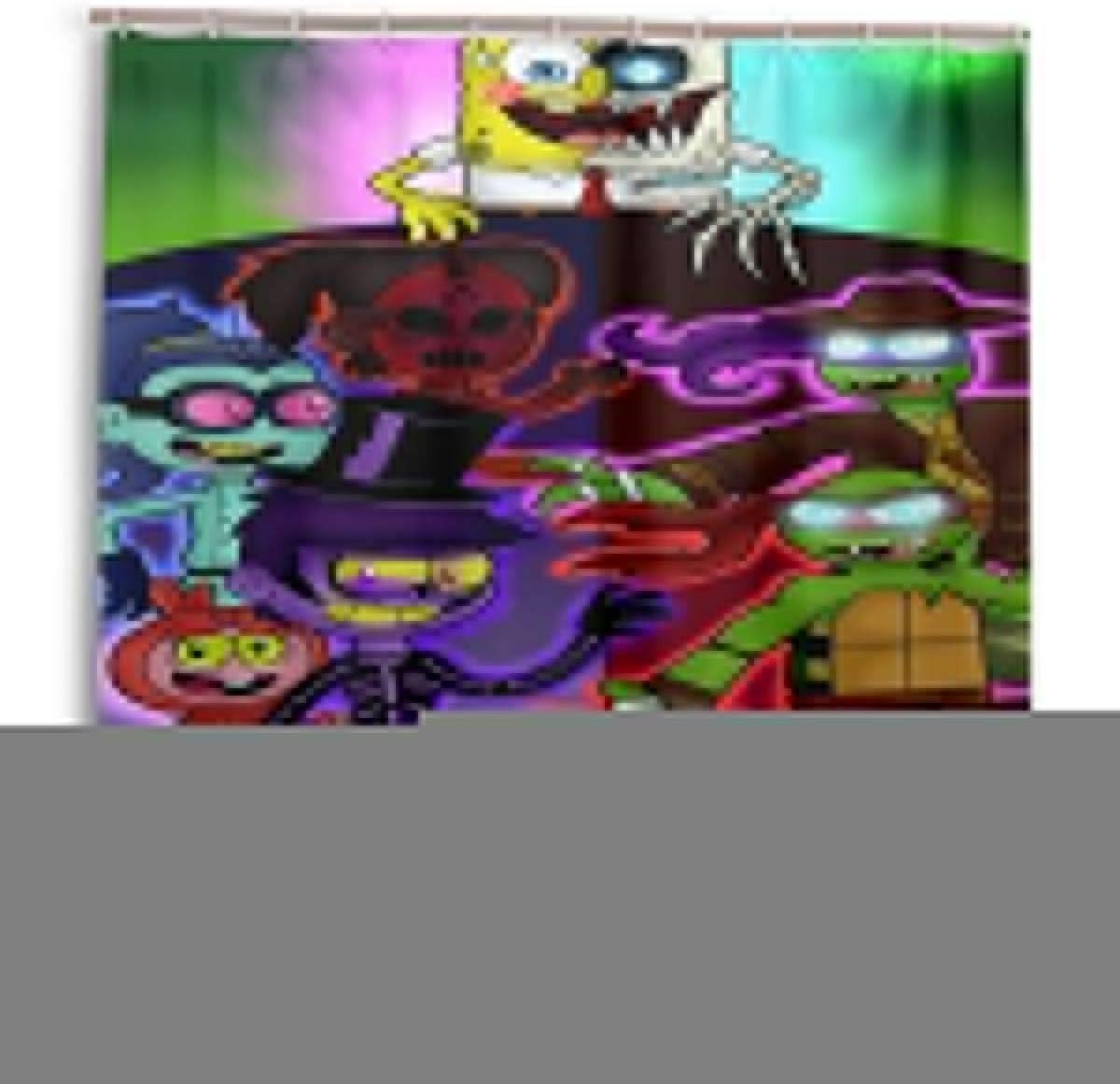 Shower Curtain Spongebob Squarepants Teenage Mutant Ninja Turtles Shower Curtain Personality Waterproof Resistant 3D Printing Polyester Shower Curtains For Bathroom 72 X 72 Inch 12 Plastic Hooks