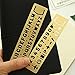 Brass Alphabet & Number Template Set of 2,JoyTong Multifunctional Drawing Stencil Bookmark Lettering Stencil Set Guide with Symbols