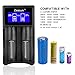 Zeasun Smart Battery Charger for 14500 16340 18650 26650 AA AAA 18490 18350 17670 17500 LCD Display USB Universal Battery Charger for Li-ion Ni-MH Ni-CD LiFePO4 Rechargeable Batteries