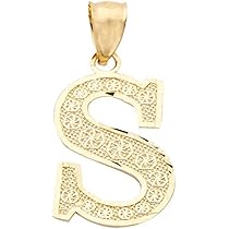ネックレス・ペンダント LOVERS Initial Necklace #6725_Lovers_(10K Gold) Amazon.com: LoveBling 10K Yellow Gold Diamond Cut A to Z