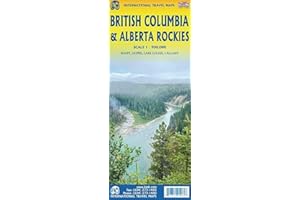 British Columbia & Alberta Rockies Travel Reference Map 1:900,000