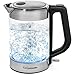 Glass Electric Kettle | BPA Free with Borosilicate Glass & Stainless Steel - 1.8 Liter Rapid Boil Cordless Teapot with Automatic Shut Off - the Best Hot Water Heater for Tea, Coffee, Soup, and More! primary