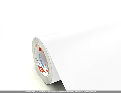 CLICKANDPRINT 5m Klebefolie, 50cm breit, Weiß EC » Klebefolie/Stickerfolie/Selbstklebefolie