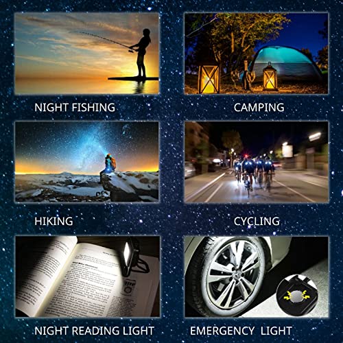 COB Small Flashlights, 500 Lumens Bright Rechargeable Keychain Mini Flashlight, 3 Light Modes Portable Pocket Light with Folding Bracket Bottle Opener and Magnet Base for Fishing, Walking and Camping