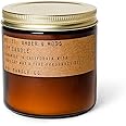 P.F. Candle Co. Amber & Moss Classic Large Scented Soy Wax Candle (12.5 oz) 60-70 Hour Burn Time, Cotton Wick, Amber Glass Ja