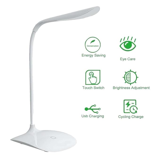 Schreibtischlampe Augenschutz LED-Lampe Flexibler Nachttisch Schreibtischlampe LED-Leseleuchte Lesen-Schreibtisch-Licht-nachl