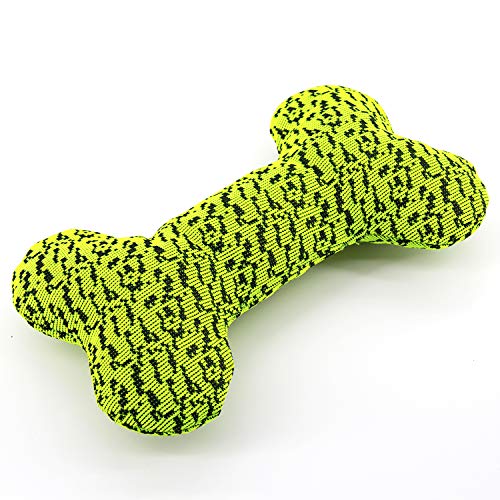 AXEN Cute Flyknit Durable Squeaky Bone Shaped Dog Toy for Aggressive Chewers, Flyknit Bone