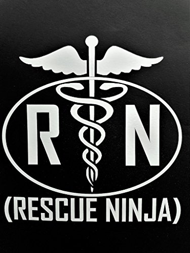 Chase Grace Studio Ninja Nurse Nursing RN Vinyl Decal Sticker|WHITE|Cars Trucks Vans SUV Laptops Wall Art|5.5" X 5.25"|CGS282 - Thumbnail 3