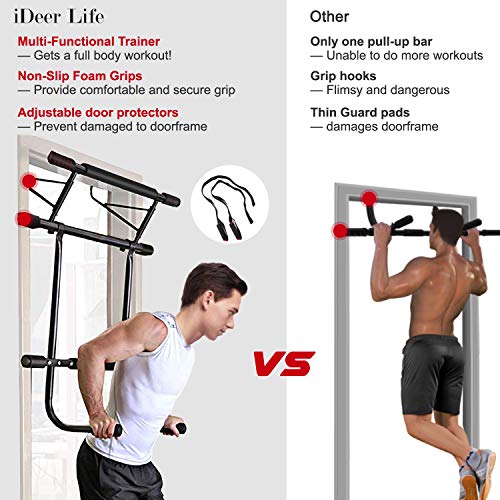 IDEER LIFE Pull Up Bar Doorway,Strength Training Chin Up Bars, All in