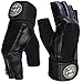 US Muscle Division Weight Lifting Gloves - Soft Leather Gym Gloves with Wrist Support + Double Stitched Fingers and Palm - Breatheable Mesh Lycra On Back + Easy Open Finger Tab Size Adjuster