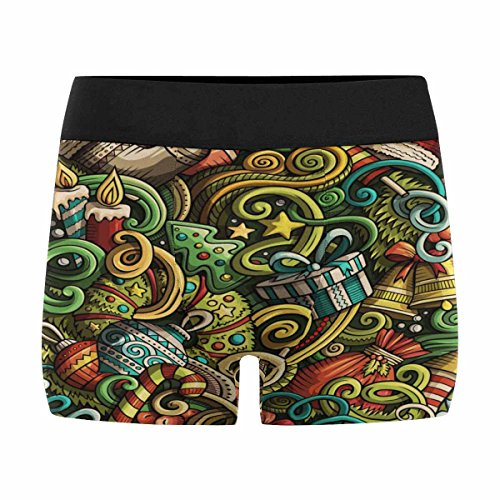 INTERESTPRINT Custom Men's Boxer Briefs Cartoon Cute New Year XL