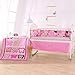 Wowelife Baby Pink Butterfly 7 Piece Baby Girl Bedding Crib Sets(Pink Butterfly)