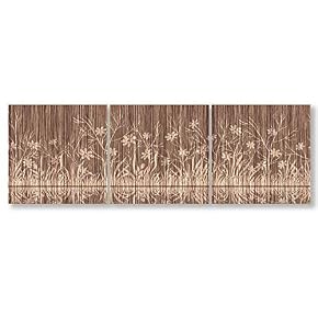 Wall26-3 Panel Canvas Wall Art- Wooden Texture Art...