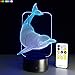 Kids Night Light Animal Dolphin 7 Colors Change with Remote Control Gifts for Kids or Animal Lover Gift Ideas by Easuntec (Dolphin)