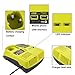 Energup P117 Dual Chemistry IntelliPort Battery Charger Li-ion Ni-cad Ni-Mh Charger 12V 18V MAX for Battery P100 P102 P103 P105 P107 P108 P200 1400670 Ryobi One+ Plus Battery