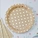 Ginger Ray Kraft & Gold Polka Dot Paper Party Plates 8 Pack, 22 cm, Pick and Mix