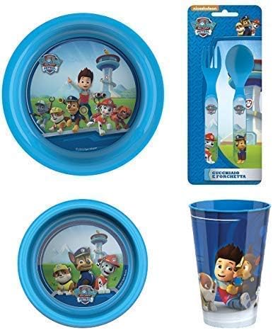 Paw Patrol 4 Piece 3D Plate, Bowl, Tumbler and Cutlery Set