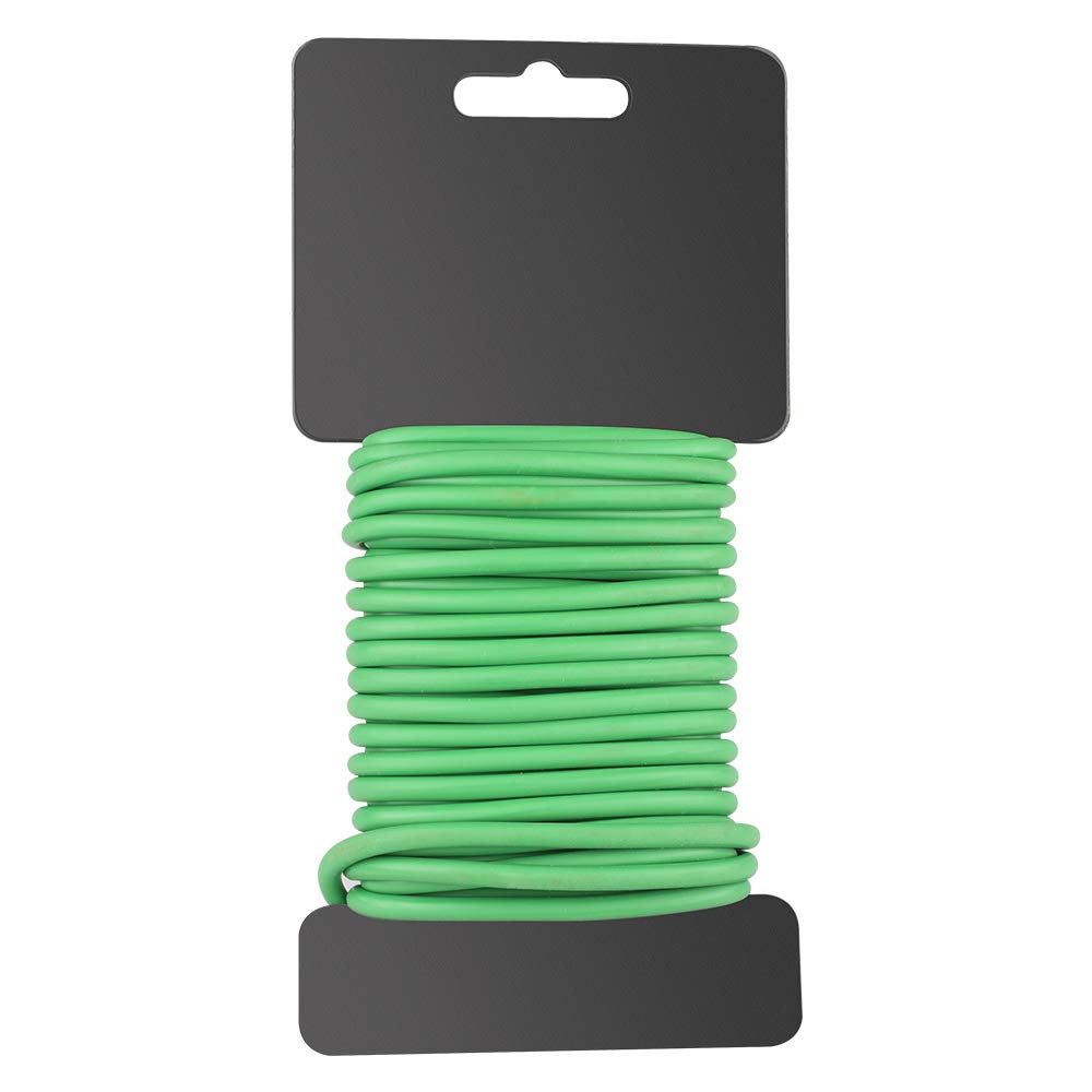 KINGLAKE 4.8mm x 10m Garden Wire Plastic Coated Wire Green Garden Soft Tie Thick Plant Twist Tie Wire