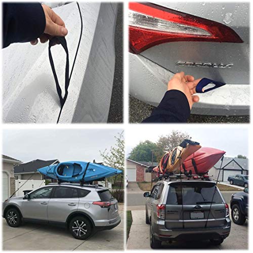 Kayak tie Down Straps Bow and Stern tie Downs Loops Strap Ratchet Rope