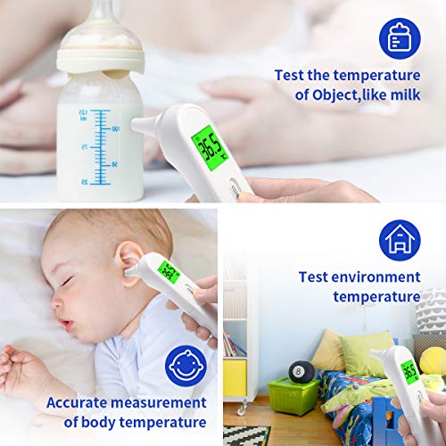 【New Version】Slimerence Forehead and Ear Thermometer 5-in-1 Digital Medical Infrared Temporal Thermometer Instant Reading for Adults and Baby - Thumbnail 4