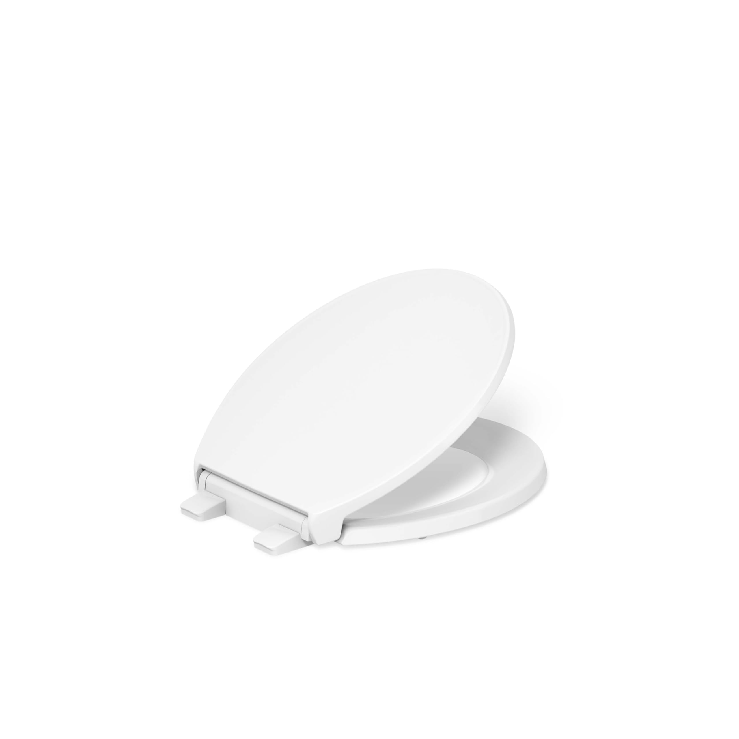 KOHLER 24494-A-0 Border ReadyLatch Quiet Round Closed Front Toilet Seat in White