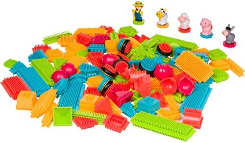 Building Blocks Set for Toddlers - Educational Toys for 2+ Years Old - 150 Pieces + 5 Farm Statues