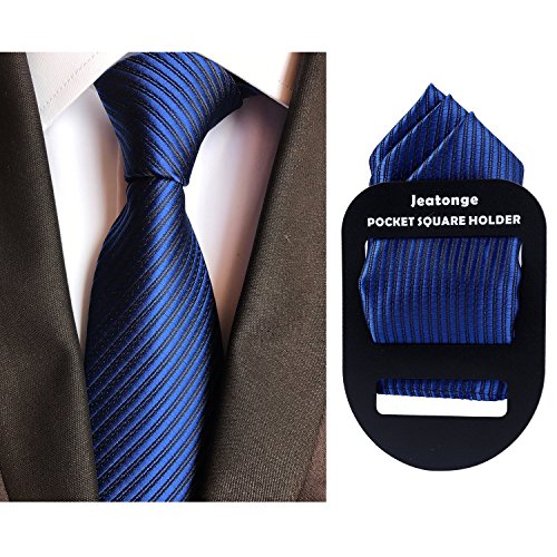 Lot 6 Pcs Mens Ties and 6 Free Matching Pocket Squares, Men's Classic Tie Necktie Woven Jacquard Neck Ties Gift box packing (6+6 style 02)