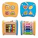 Lewo Wooden Shapes Sorter Activity Centers Lacing Beads Early Development Toys Toddlers