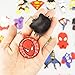 Melleco 30pcs Keychain Key Tags Superhero Goodie Bag Stuffer Christmas Gift Holiday Charms for Kids Birthday Party Favors School Carnival Reward Prizes Decoration Supplies