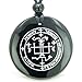 Sigil of The Archangel Gabriel Amulet Black Agate Magic Pendant Necklace