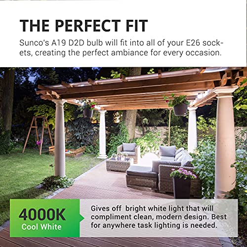 Sunco Lighting Dusk to Dawn Light Bulbs Outdoor Light Sensing Bulb