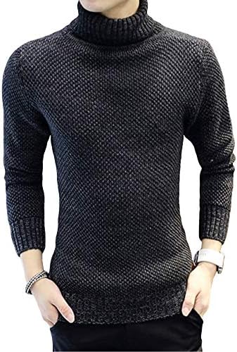 Ribbed Knitted Turtleneck Sweater L 