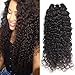 MSGEM 3 Bundles Brazilian Curly Virgin Hair Weave Unprocessed Human Hair Extensions Deep Wave Virgin Hair Bundles 1B Color 10 12 14inch