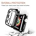 [3 Pack] L K Case for Apple Watch 42mm Series 2 3 with Built-in TPU Screen Protector iWatch All Around Protective Case HD Clear Slim Thin TPU Cover (Clear, Black, Rose Gold)