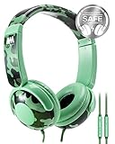 Kids Headphones, Mumba Volume Limited Over Ear Headphones, 85 Safe Listening Adjustable Headsets with Microphone for Kids Children (Camouflage)