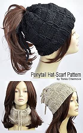Ponytail Hat Pattern Knitting Pattern 