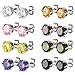 Charisma Stainless Steel Cubic Zirconia Pave Crystal Round Square Stud Earrings Gift for Girls Women