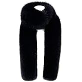 EMGILL Fluffy Faux Fox Fur Shawl Womens Wedding Halloween 1920s Party Stole Shrug Neck Warmer Collar Winter Fur Scarf Shawl