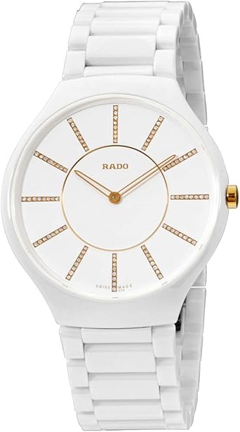 Rado R27957702 - Reloj para Mujeres, Correa de cerámica Color Blanco