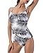 Qpladlse Swimwear Women's One Piece Swimsuit Reversible Lace-Up BathingSuit(FBA)