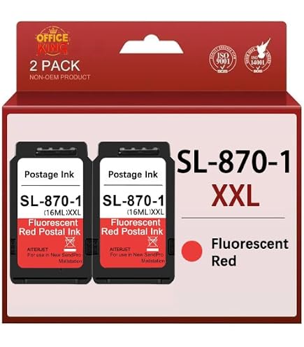 Office Depot Ersatz-Tinte Rot Fluoreszierend Für Pitney Bowes SL-870-1 SendPro Mailstation Rot Fluoreszierende Tinte SendPro