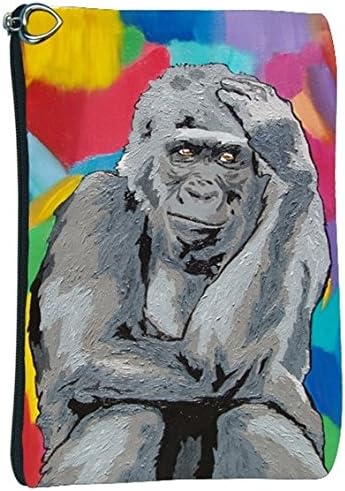 Gorilla Cosmetic Bag, Zip-top Closer - Taken From My Original Paintings (Gorilla - The Thinker)